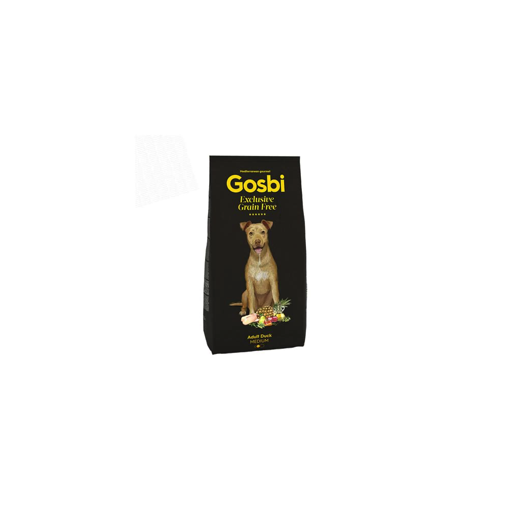 Gosbi Exclusive Grain Free Adult Duck Medium – Pienso natural sin cereales para perros adultos medianos