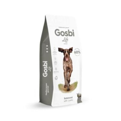 Gosbi Life Dog Balanced with Lamb – pienso de cordero para perros adultos (14 mm)