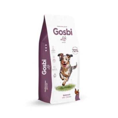 Gosbi Life Dog Balanced with Chicken – pienso de pollo para perros adultos (14 mm)