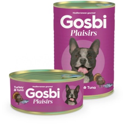 Gosbi Plaisirs Turkey & Tuna – comida húmeda de pavo y atún para perros