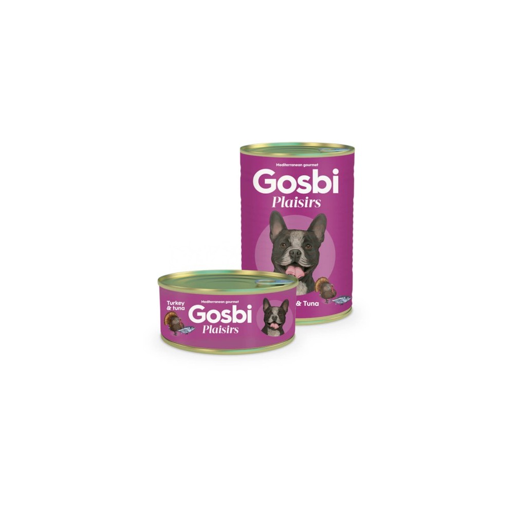 Gosbi Plaisirs Turkey & Tuna – comida húmeda de pavo y atún para perros