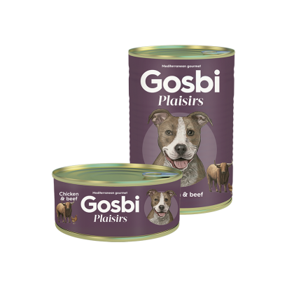 Gosbi Plaisirs Chicken & Beef – comida húmeda de pollo y vacuno para perros