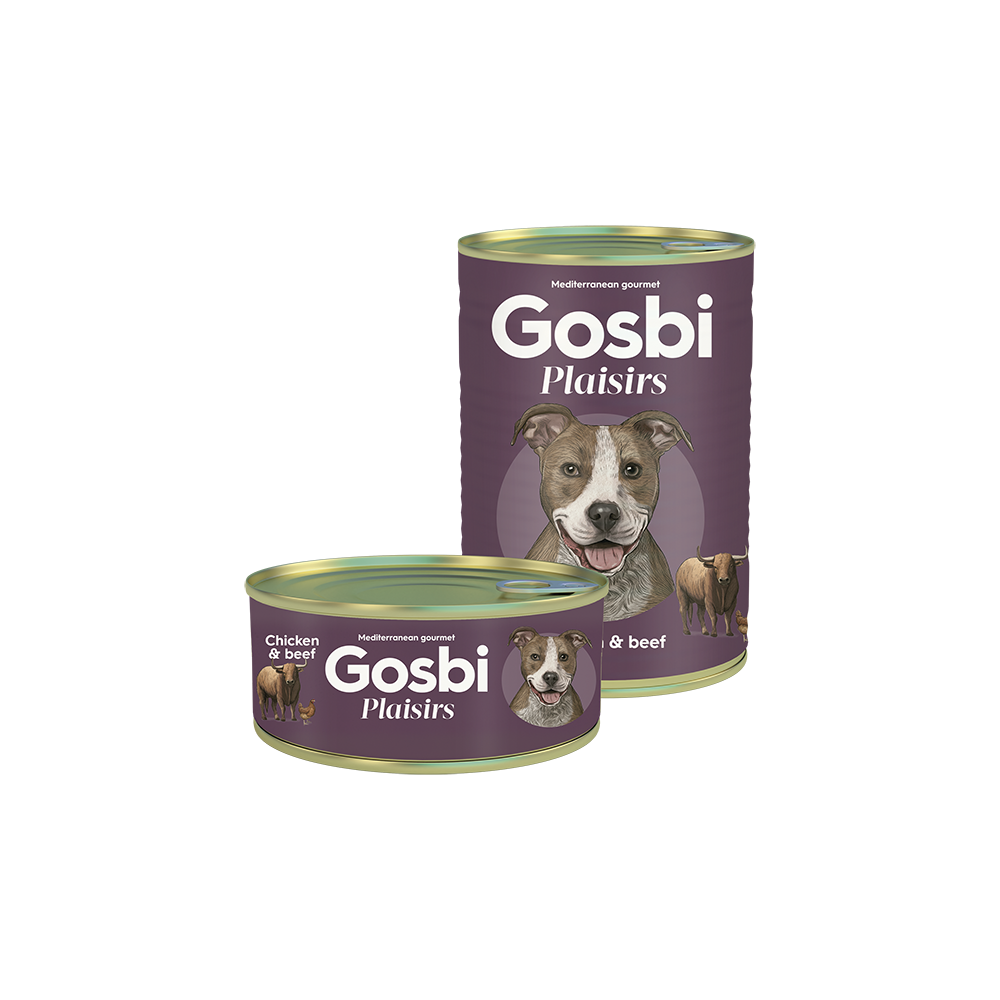 Gosbi Plaisirs Chicken & Beef – comida húmeda de pollo y vacuno para perros