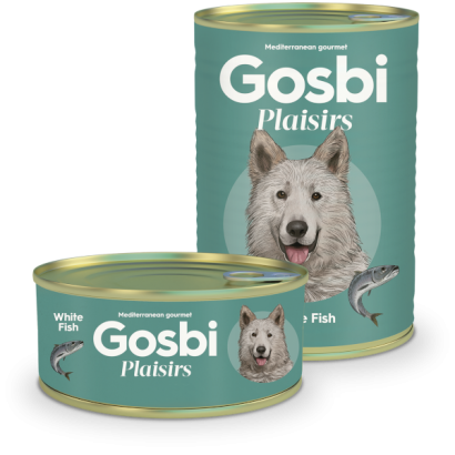 Gosbi Plaisirs White Fish – comida húmeda de pescado blanco para perros