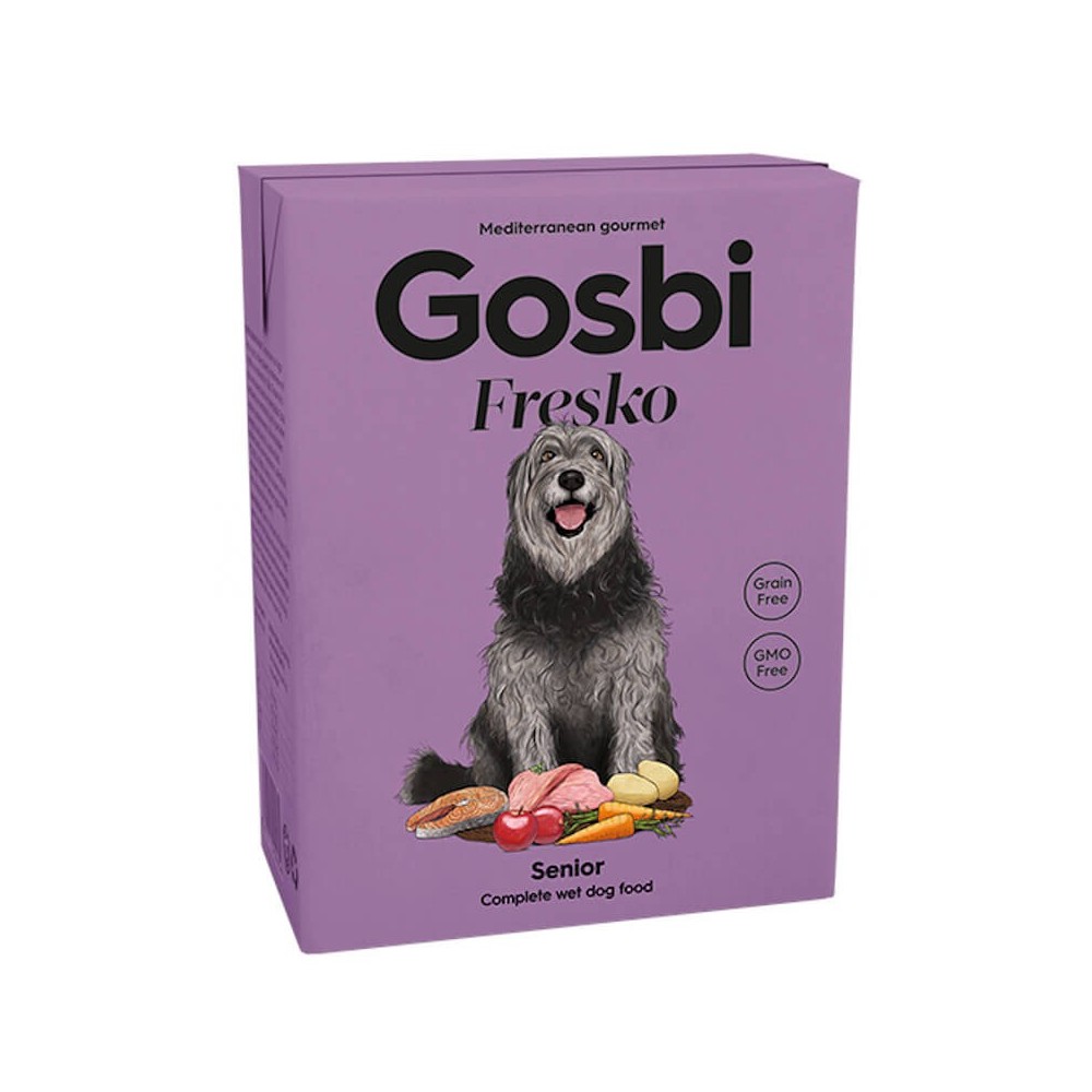 Gosbi Fresko Senior – alimento húmedo completo sin cereales para perros mayores