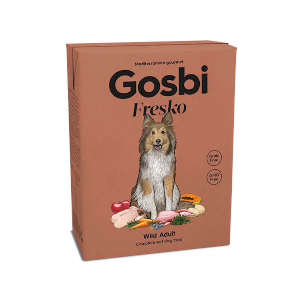 Gosbi Fresko Dog Wild Adult – alimento húmedo con pato y conejo (375 g)