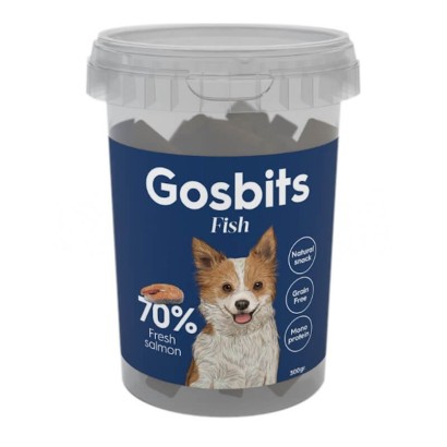 Gosbits Fish – snack semi-húmedo de salmón para perros (300 g)