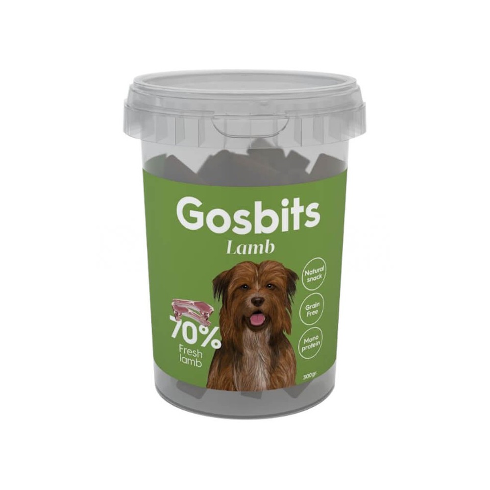 Gosbits Lamb – snack semi-húmedo de cordero para perros (300 g)