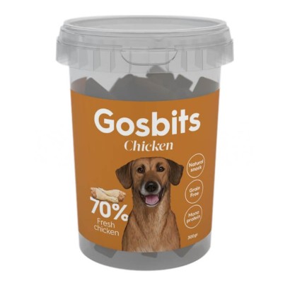 Gosbits Chicken – snack semi-húmedo de pollo para perros (300 g)