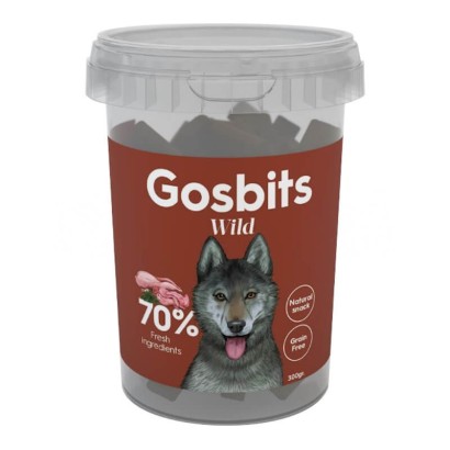 Gosbits Wild – snack semi-húmedo de codorniz, conejo y pato para perros (300 g)