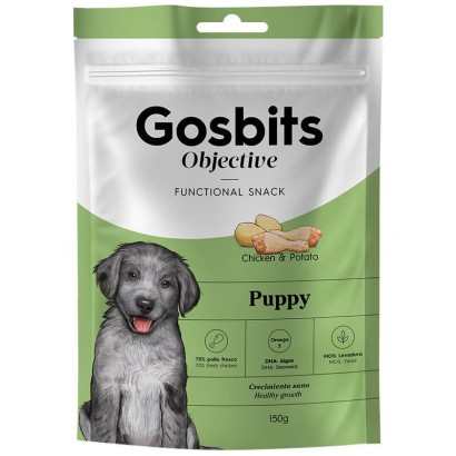 Gosbits Objective Puppy – snack funcional para cachorros (150 g)