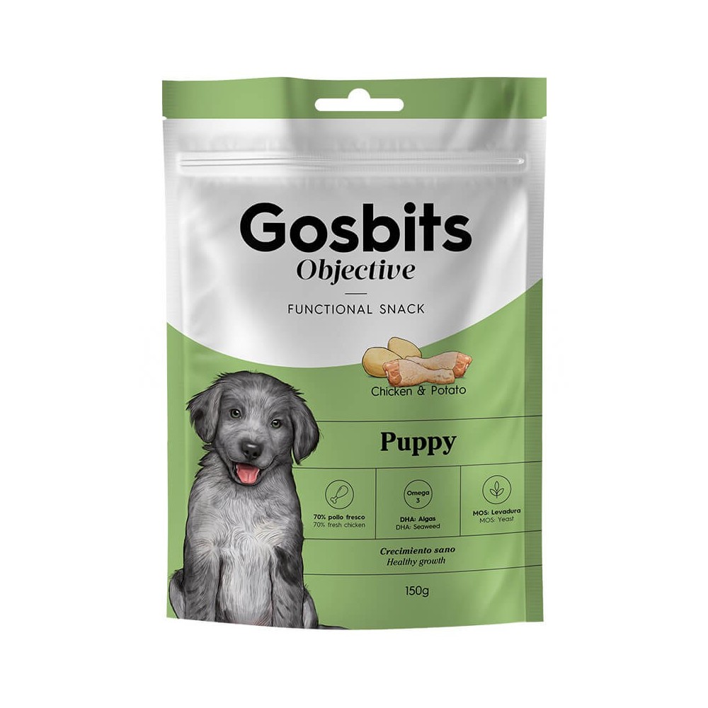 Gosbits Objective Puppy – snack funcional para cachorros (150 g)