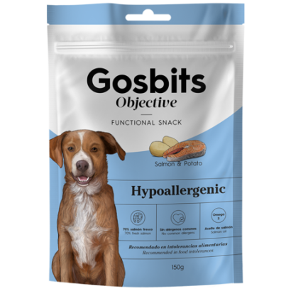 Gosbits Objective Hypoallergenic 150 g – snack funcional hipoalergénico para perros
