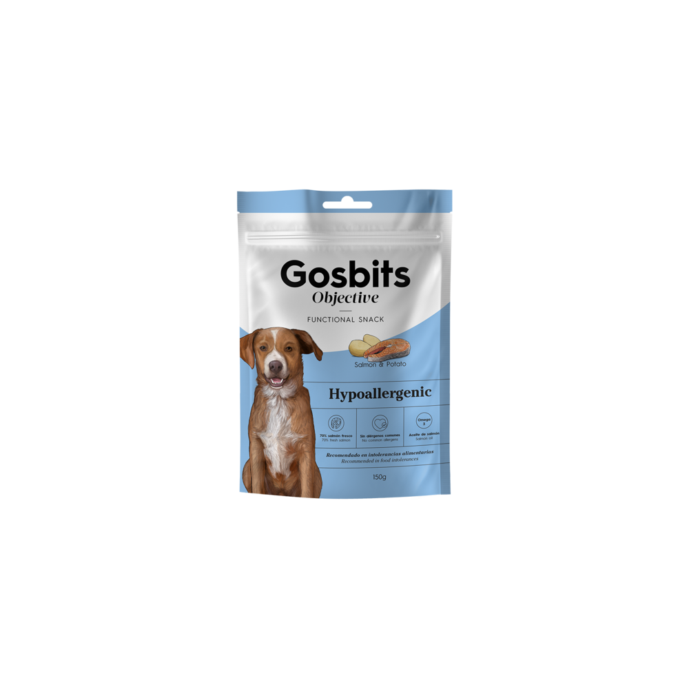 Gosbits Objective Hypoallergenic 150 g – snack funcional hipoalergénico para perros