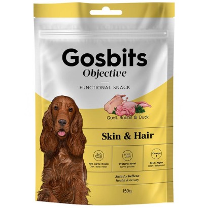 Gosbits Objective Skin & Hair – snack funcional para la piel y el pelo (150 g)