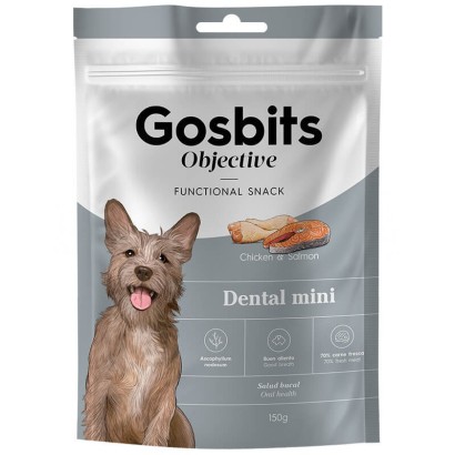 Gosbits Objective Dental Mini – snack dental con algas Ascophyllum para perros (150 g)
