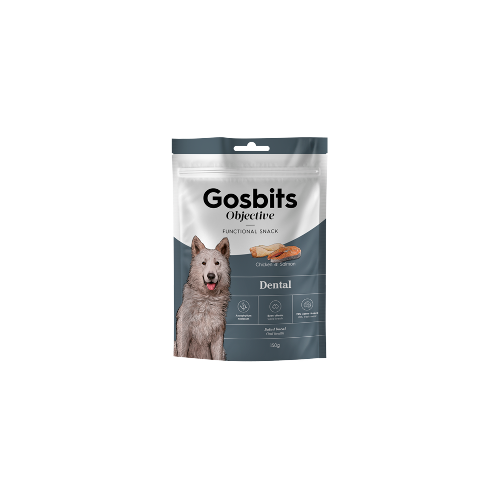 Gosbits Objective Dental – snack dental para perros (150 g)