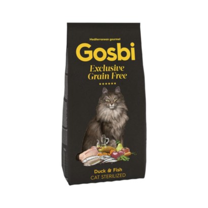 Gosbi Exclusive Grain Free Duck & Fish — pienso para gato esterilizado (croqueta 10 mm)