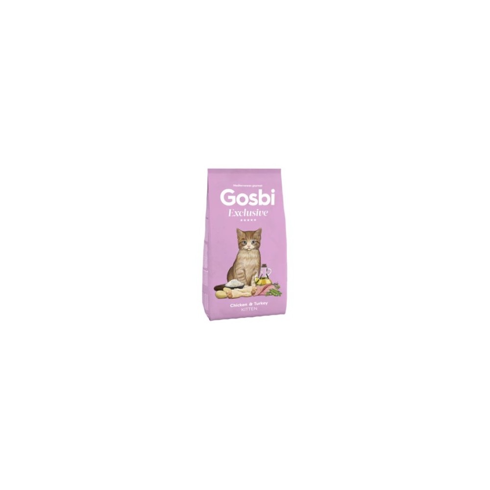 Gosbi Exclusive Cat Kitten – pollo y pavo para gatitos (croqueta 8,4 mm)