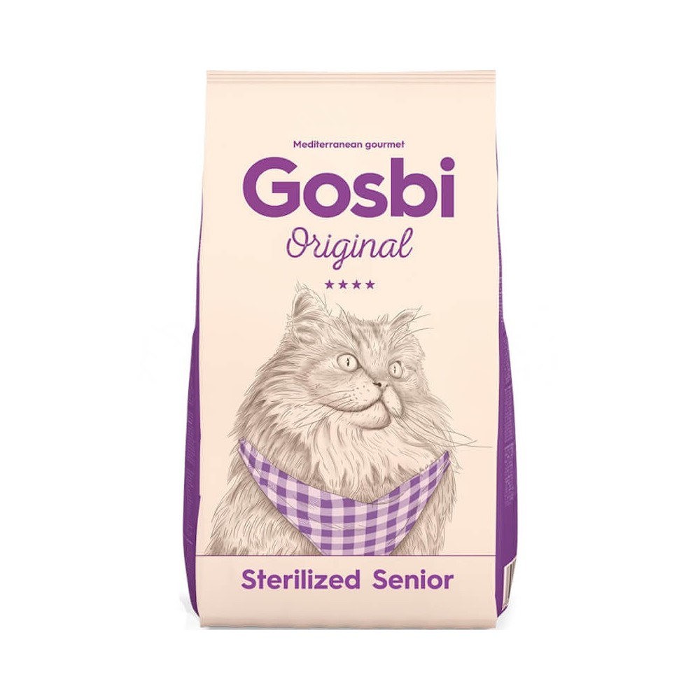 Gosbi Original Cat Sterilized Senior – pienso para gatos senior esterilizados (croqueta 10 mm, 1–3–7 kg)