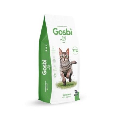 Gosbi LIFE Cat sterilized with salmon – pienso para gatos esterilizados (3 kg / 12 kg)