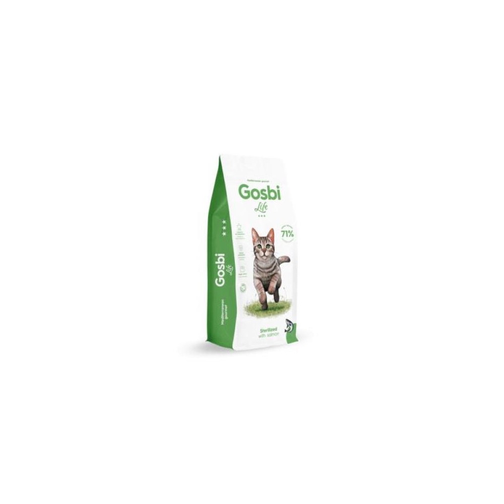 Gosbi LIFE Cat sterilized with salmon – pienso para gatos esterilizados (3 kg / 12 kg)