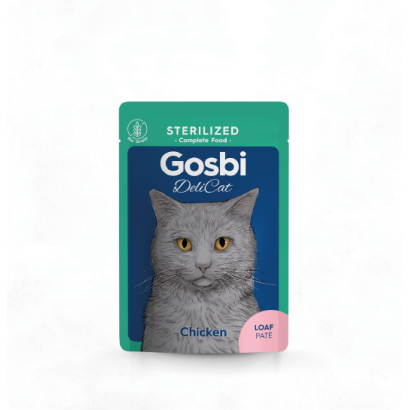 Sobre 70 g – Gosbi Delicat Sterilized Chicken Loaf (paté para gatos esterilizados)