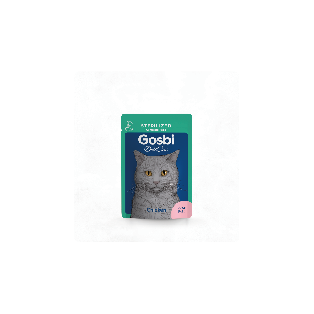 Sobre 70 g – Gosbi Delicat Sterilized Chicken Loaf (paté para gatos esterilizados)