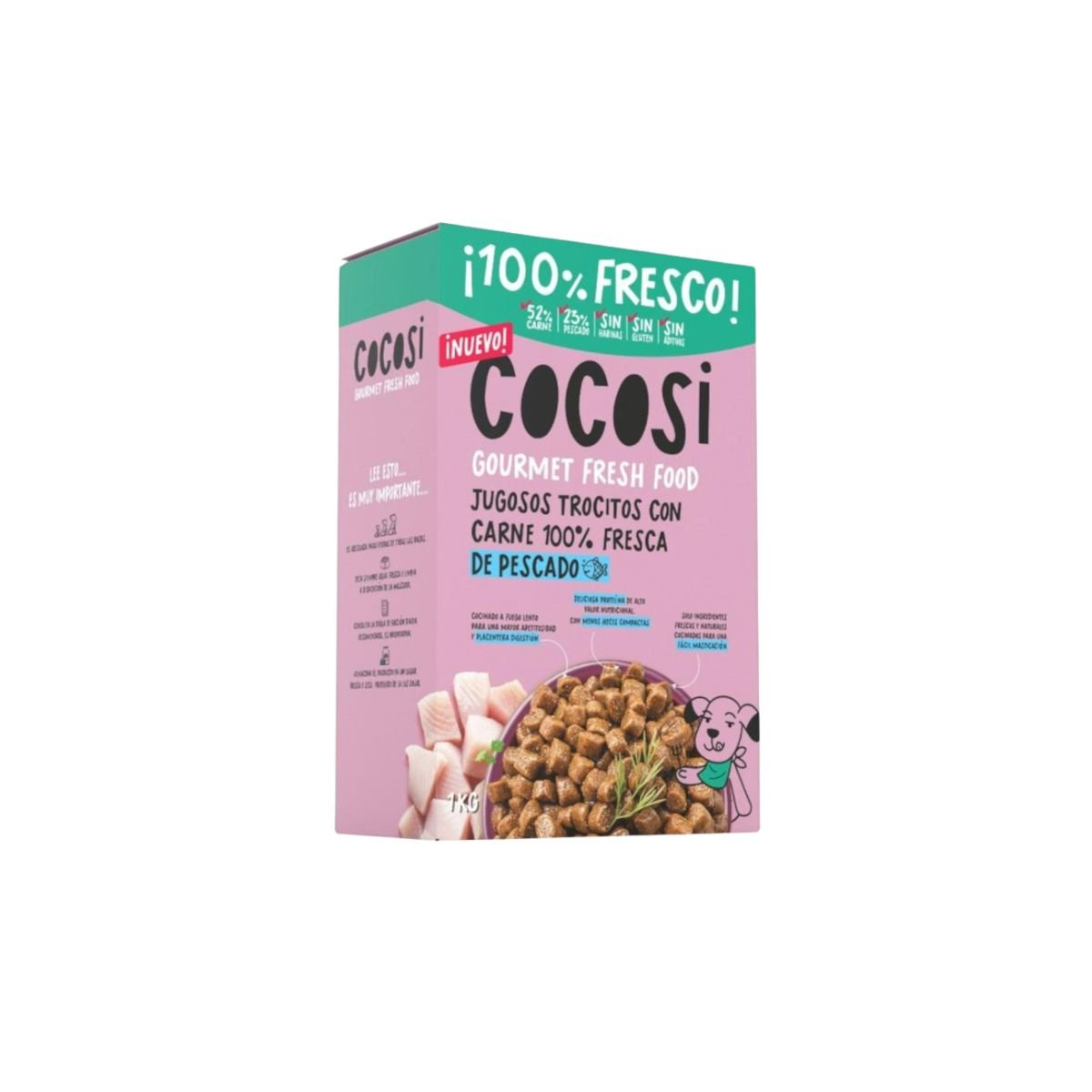 Cocosi Trocitos de pescado para perros en bolsas de 1 kg y 3 kg