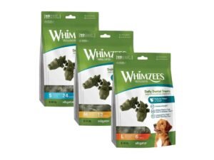 Whimzees Alligator para perros en tamaños S, M y L