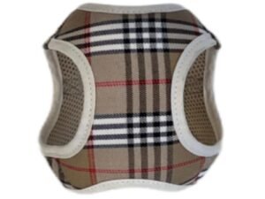 Chaleco 3D para perros Cien por Cien de cuadros beige