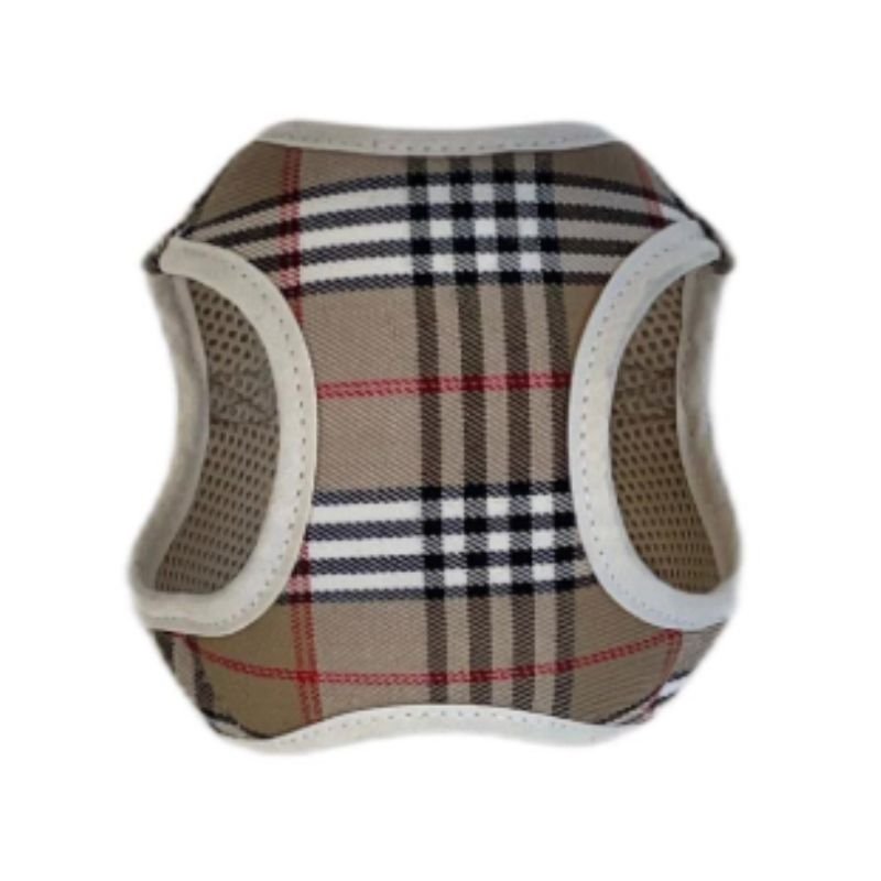 Chaleco 3D para perros Cien por Cien de cuadros beige